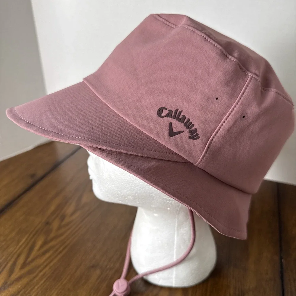 Callaway Women Solar Noon Golf Bucket Hat Mauve Toggle Strap OS NWOT